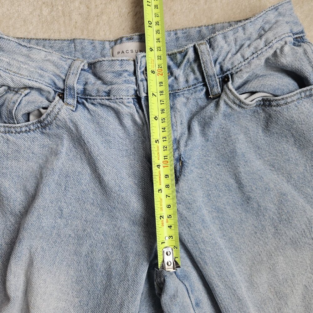 Pacsun Casey Low Rise Baggy WideLeg Distressed Denim Jeans, Womens Size 26 - Picture 4 of 9